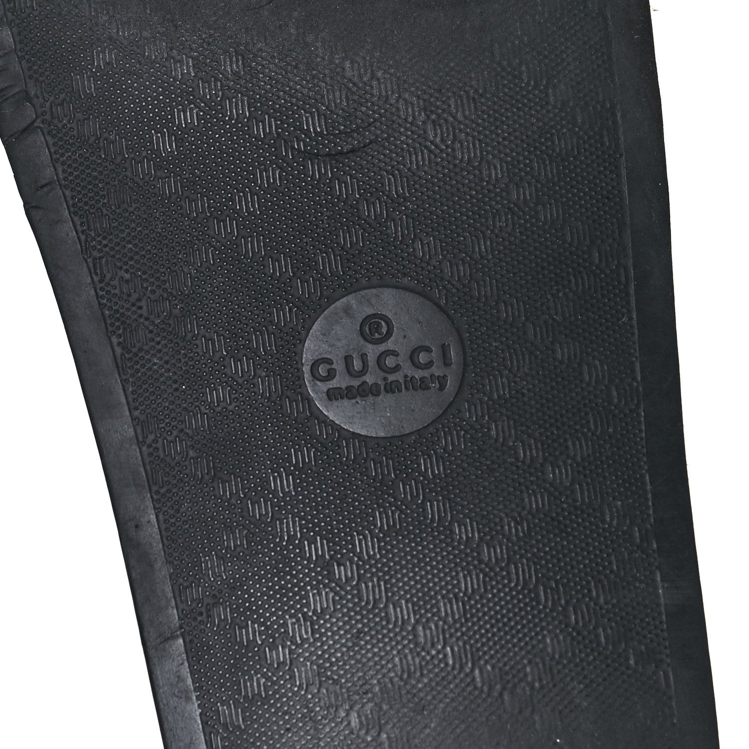 Gucci Rubber GG Monogram Mens Slide Sandals 7 Black 6 of 7