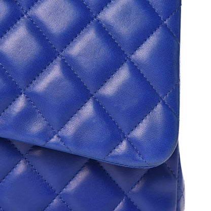 Chanel Lambskin Quilted Jumbo Double Flap Blue 22 of 22