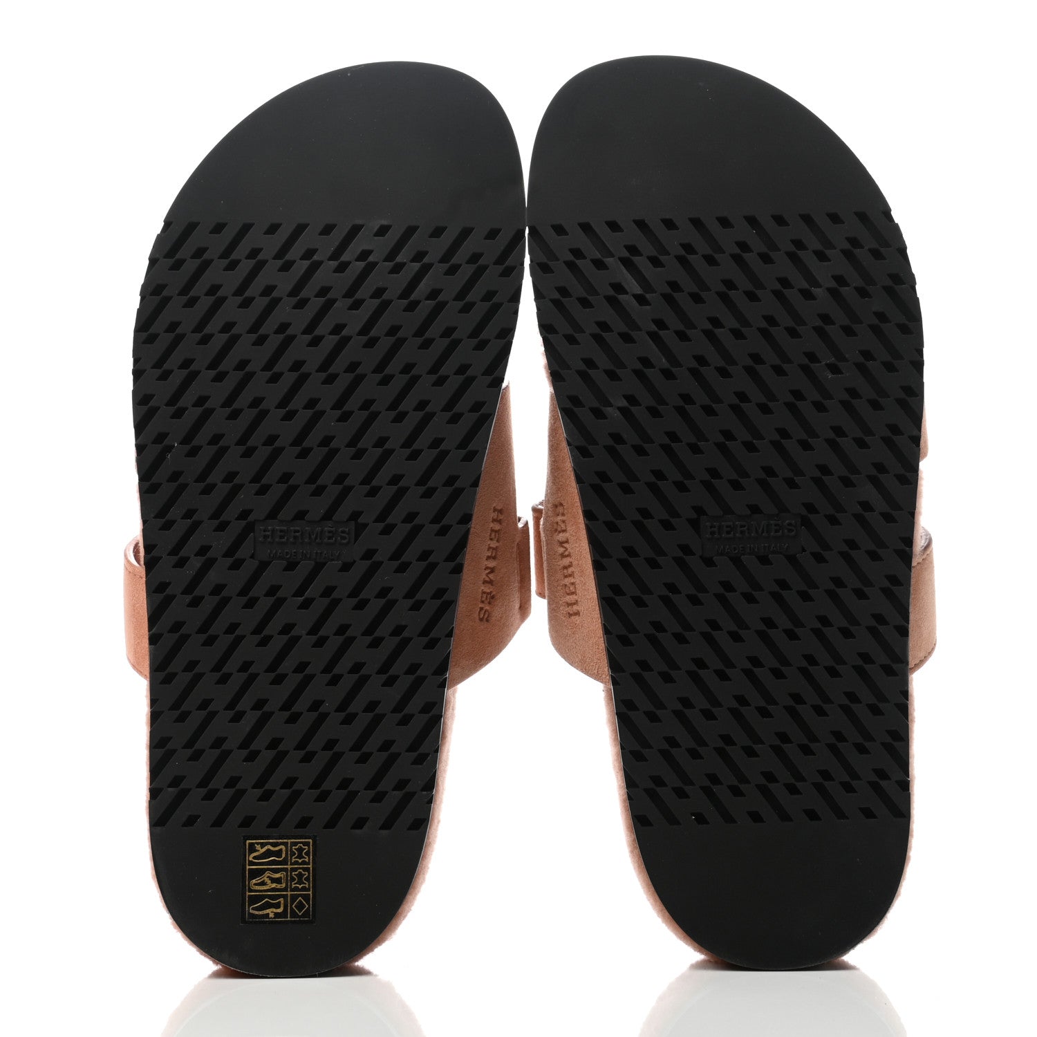 Hermes Suede Goatskin Woolskin Womens Chypre Sandals 38.5 Rose Aube 5 of 8