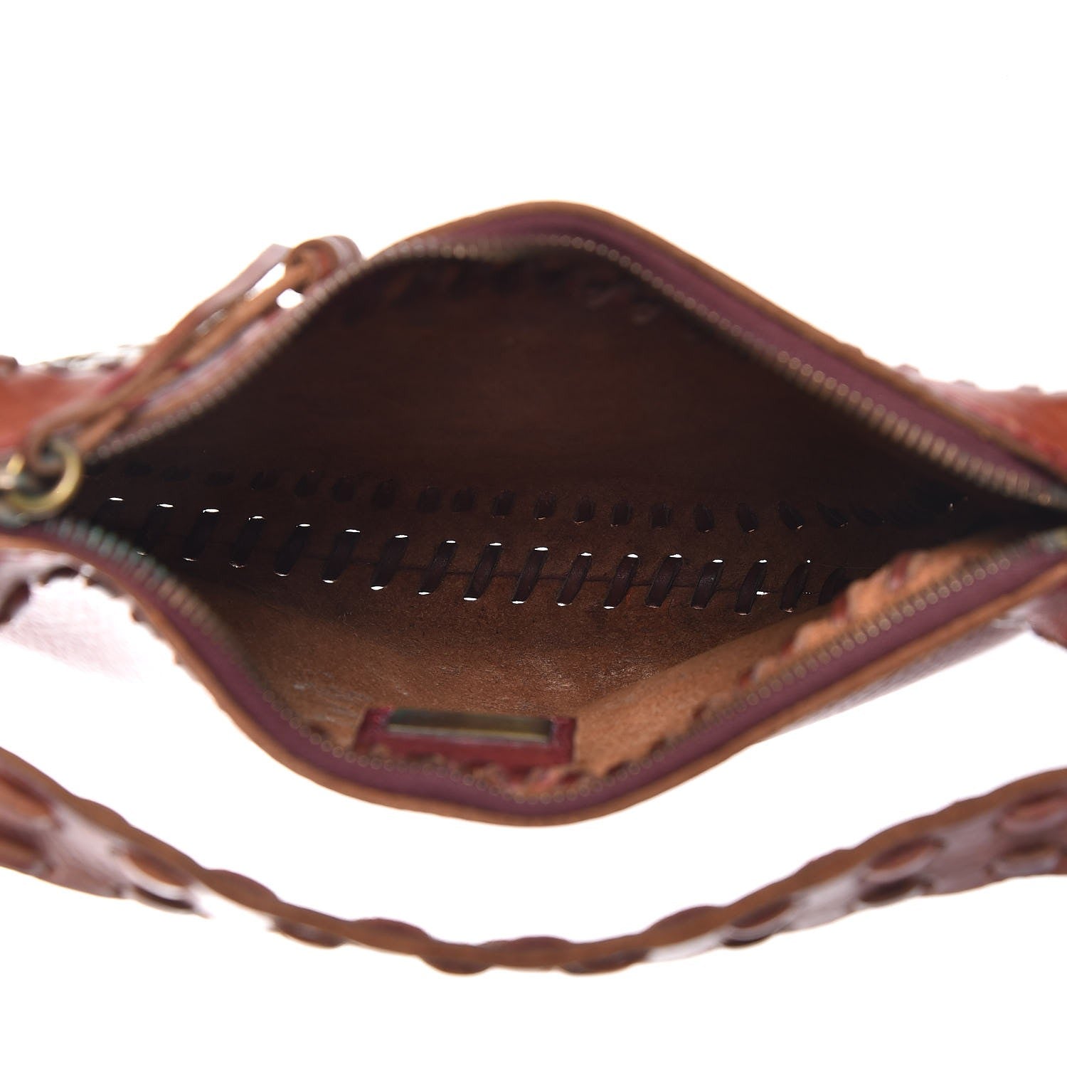 Fendi Calfskin Embossed Metal Oyster Brown 5 of 13