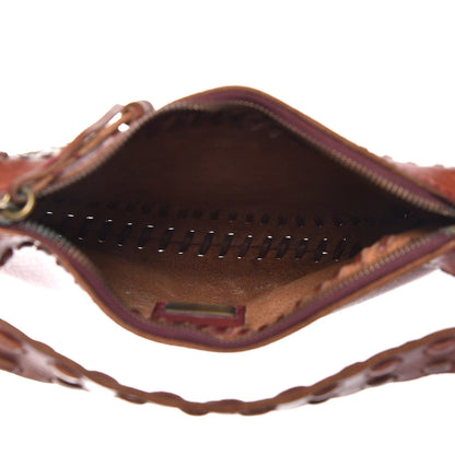 Fendi Calfskin Embossed Metal Oyster Brown 5 of 13