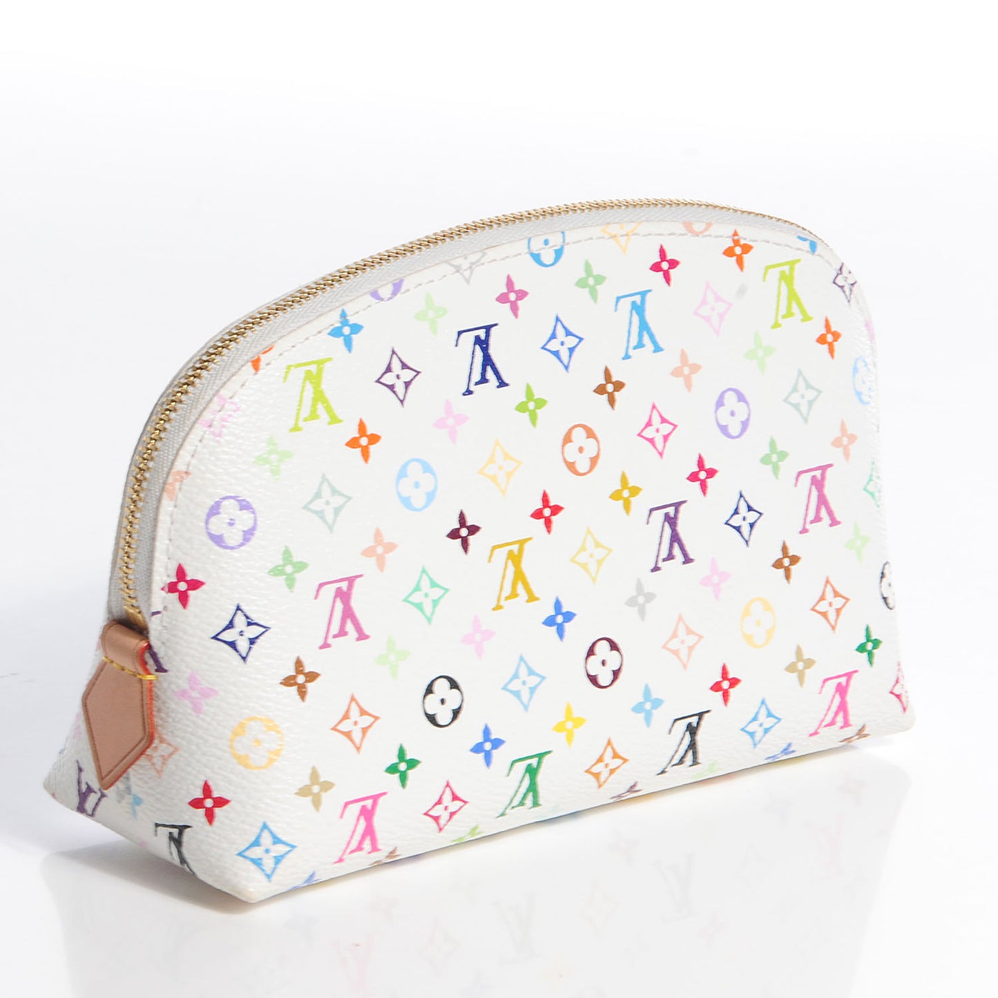 Monogram Multicolor Cosmetic Pouch White Litchi