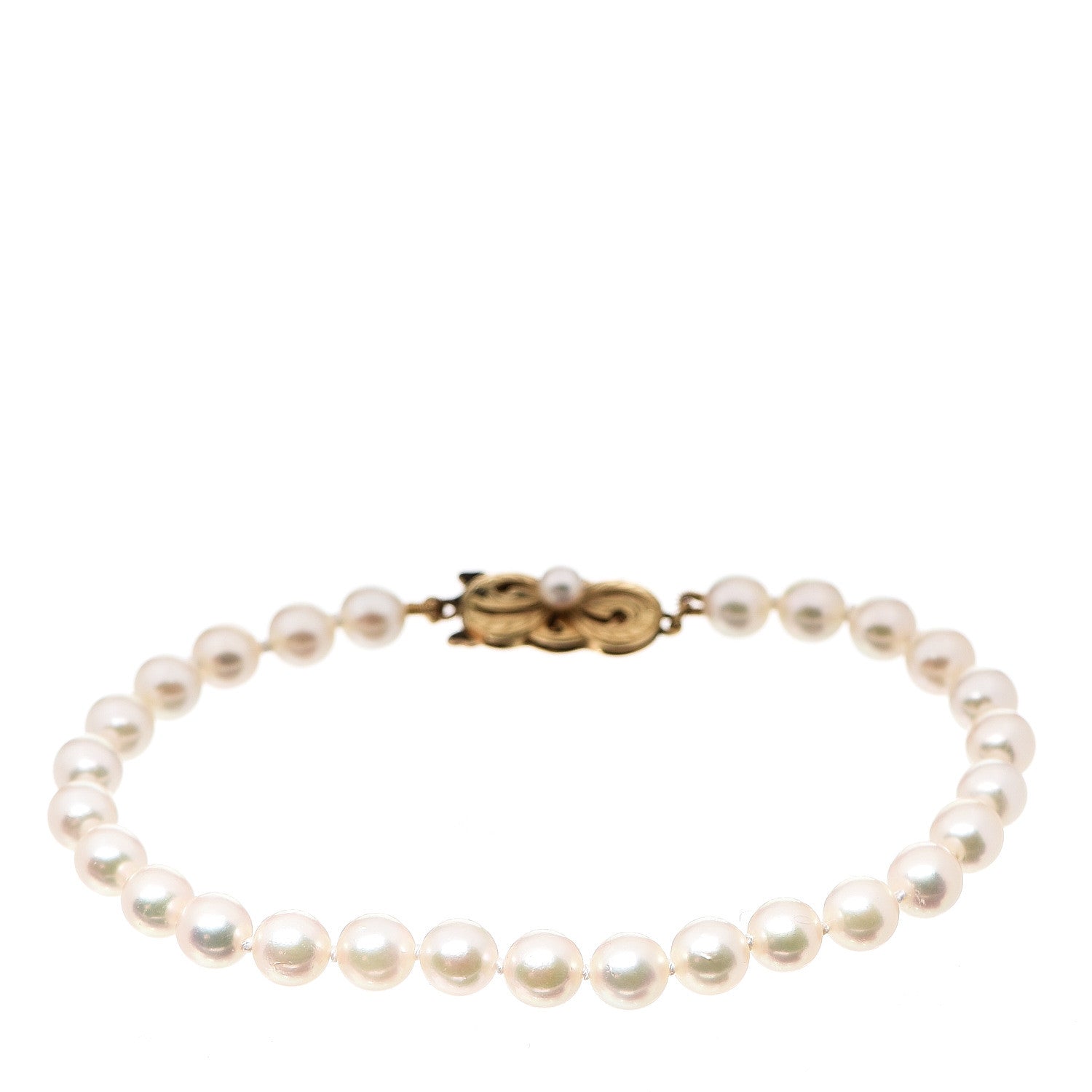 Mikimoto 18K Yellow Gold Akoya Pearl 5.5-6mm Strand Bracelet 2 of 4