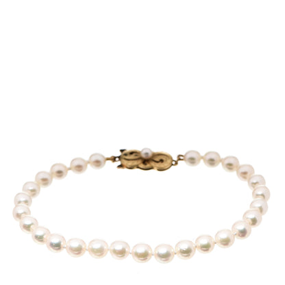 Mikimoto 18K Yellow Gold Akoya Pearl 5.5-6mm Strand Bracelet 2 of 4