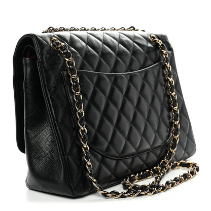 Chanel Caviar Quilted Maxi Double Flap Black 3 of 12