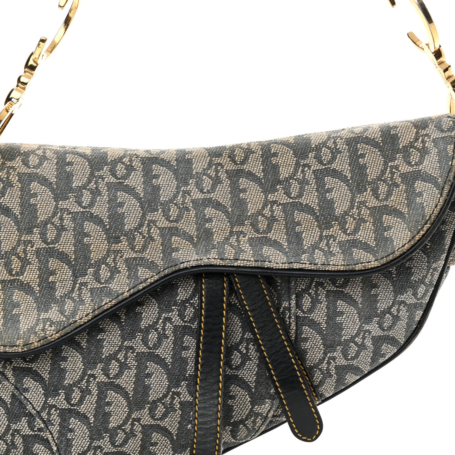 Christian Dior Monogram Saddle Bag Blue 8 of 18