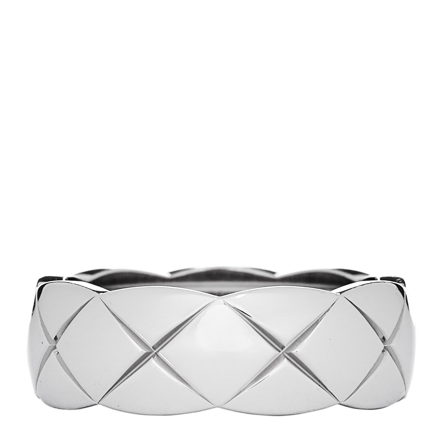 Chanel 18K White Gold Small Coco Crush Ring 52 6 3 of 6