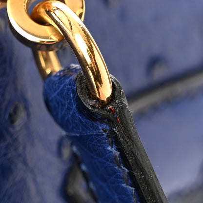 Hermes Ostrich Kelly Sellier 32 Bleu Iris 17 of 18