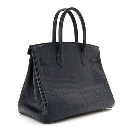 Hermes Matte Niloticus Crocodile Birkin 30 Bleu Indigo 3 of 11