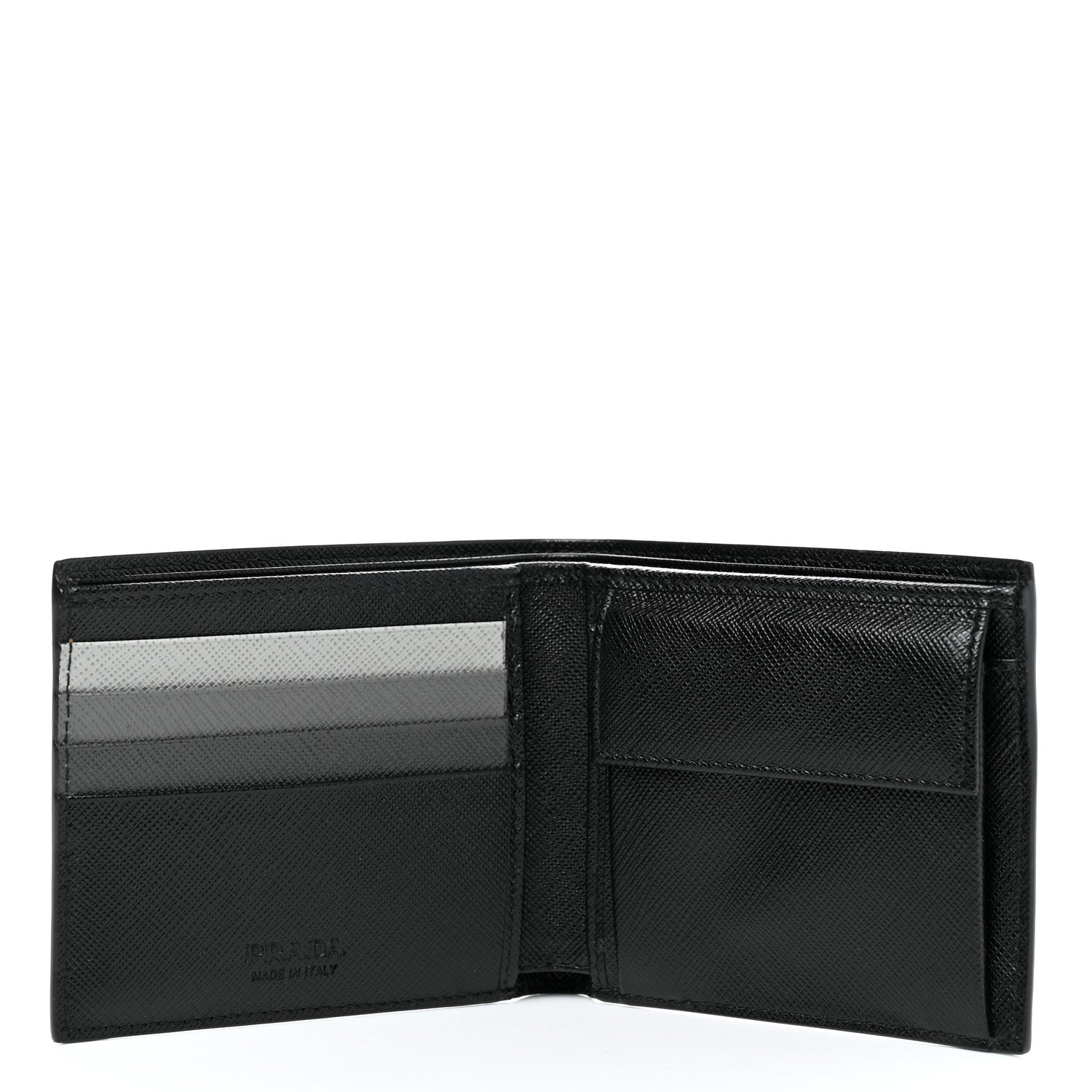 Prada Saffiano Bi-Fold Wallet Black 5 of 8