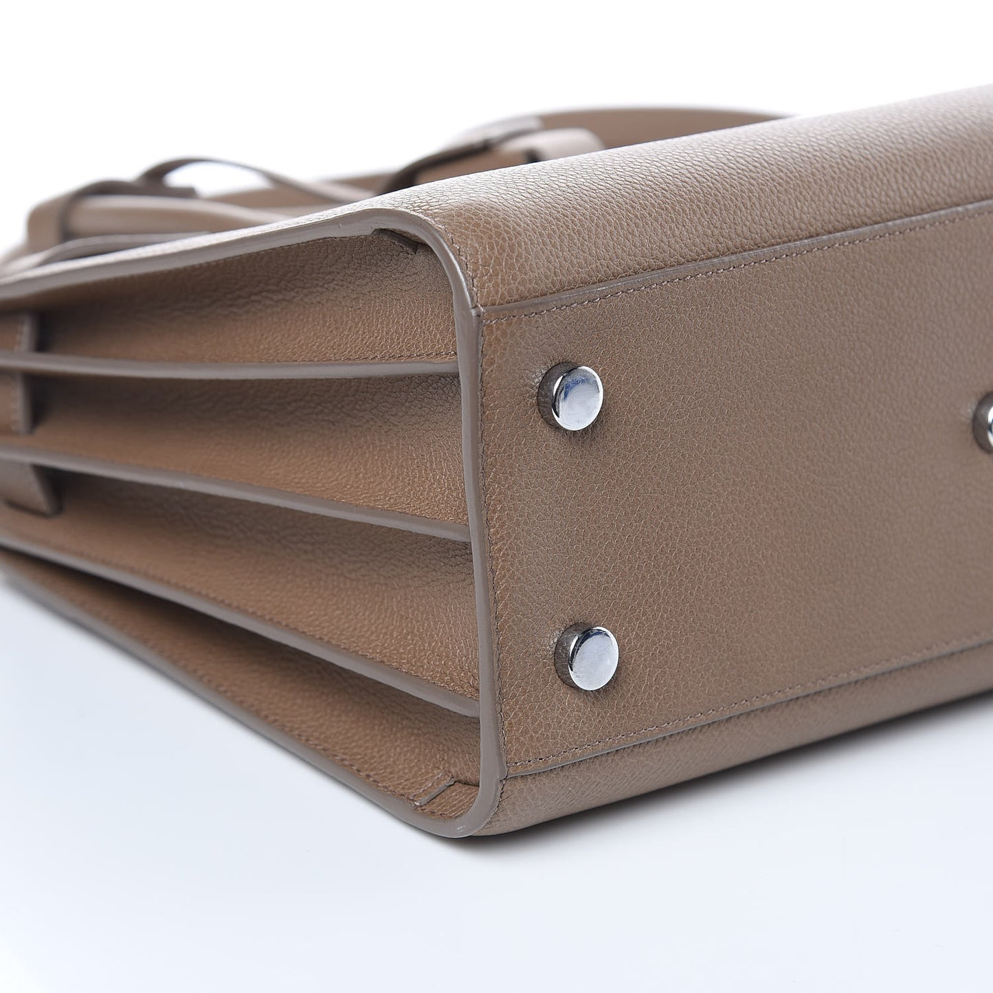 Grained Calfskin Baby Sac De Jour Dark Beige