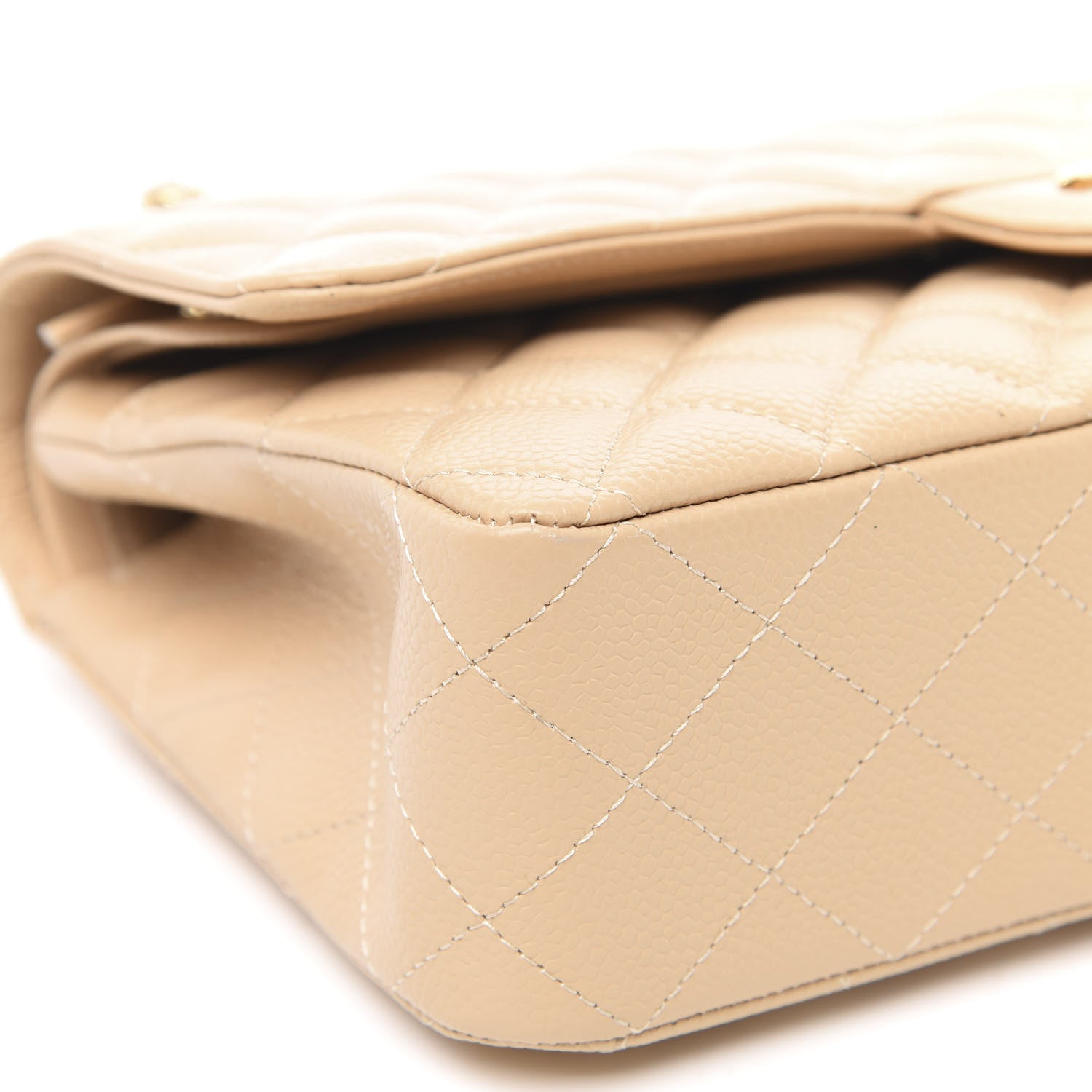 Chanel Caviar Quilted Medium Double Flap Beige Clair 8 of 10