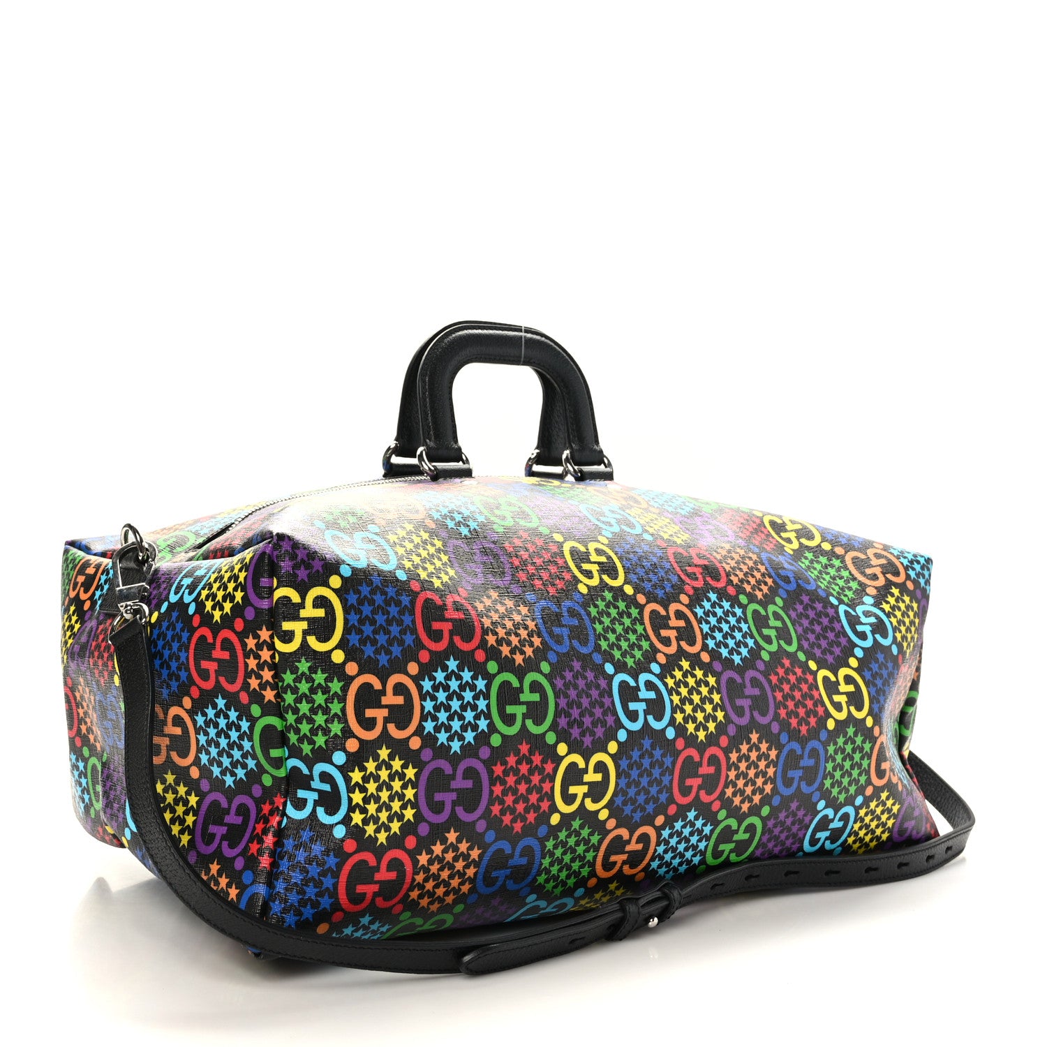 Gucci GG Supreme Monogram Psychedelic Duffle Backpack Black Multicolor 2 of 10