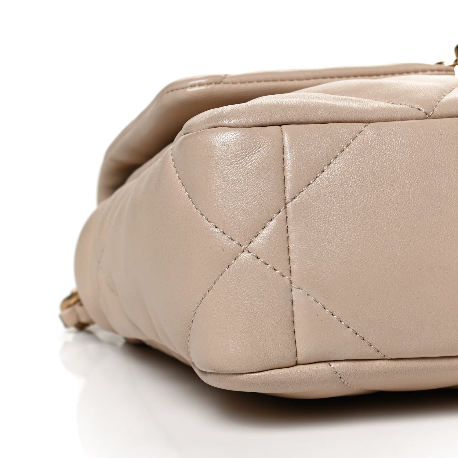 Chanel Lambskin Quilted Medium Chanel 19 Flap Light Beige 9 of 12