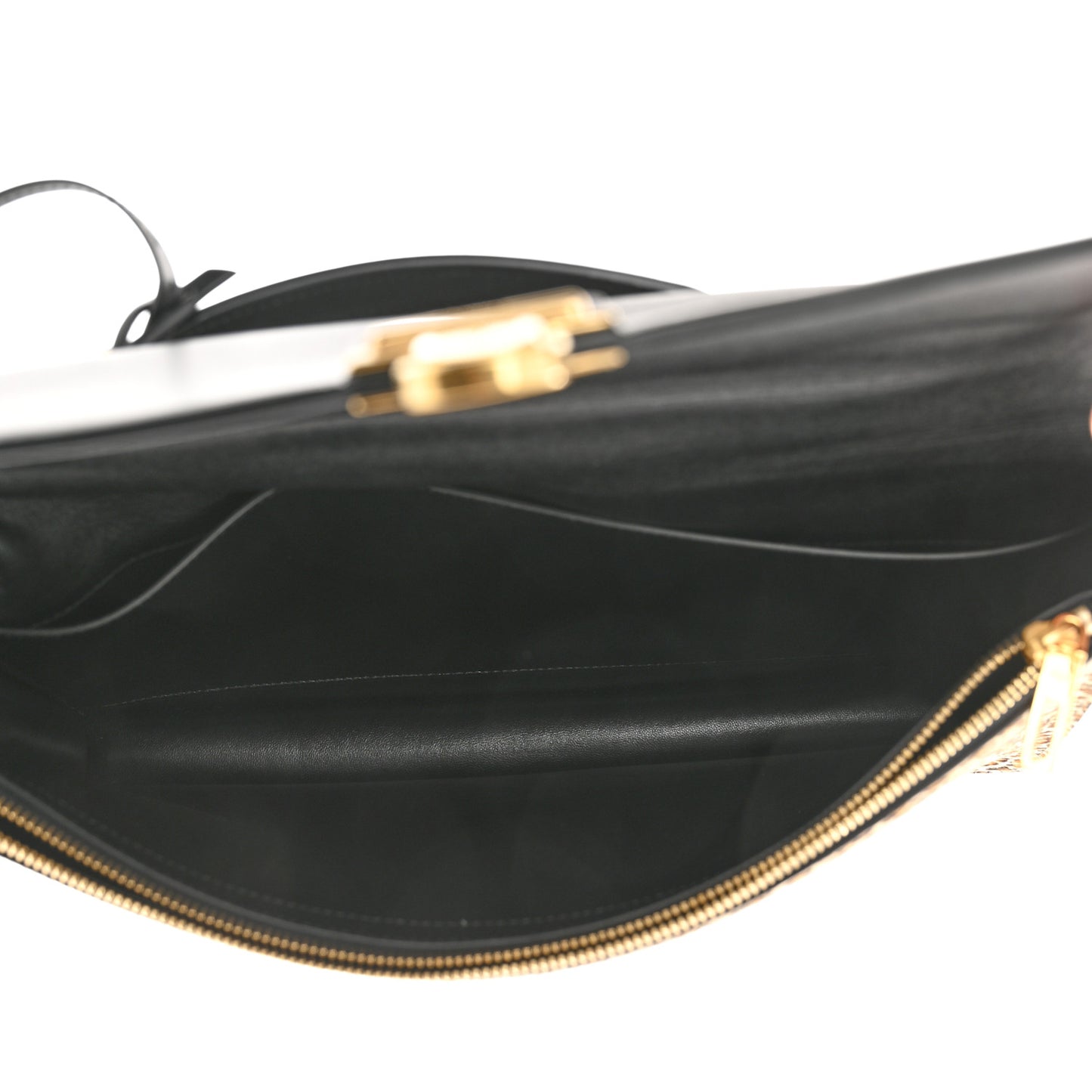 Calfskin Cartable Pony Hair Small Briefcase Black