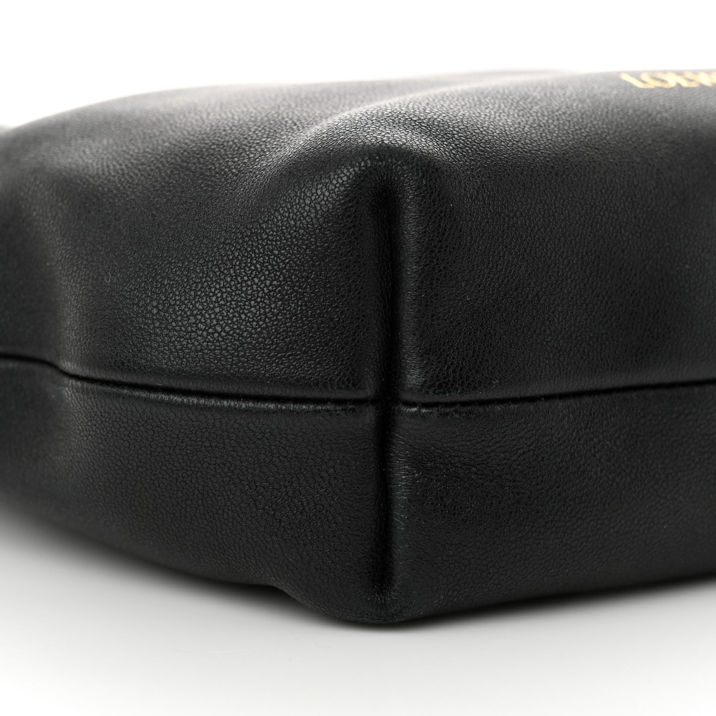 Mellow Nappa Donut Chain Mini Flamenco Knot Clutch Black