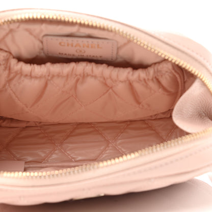 Chanel Caviar Quilted Small Curvy Pouch Cosmetic Case Light Pink 5 of 8