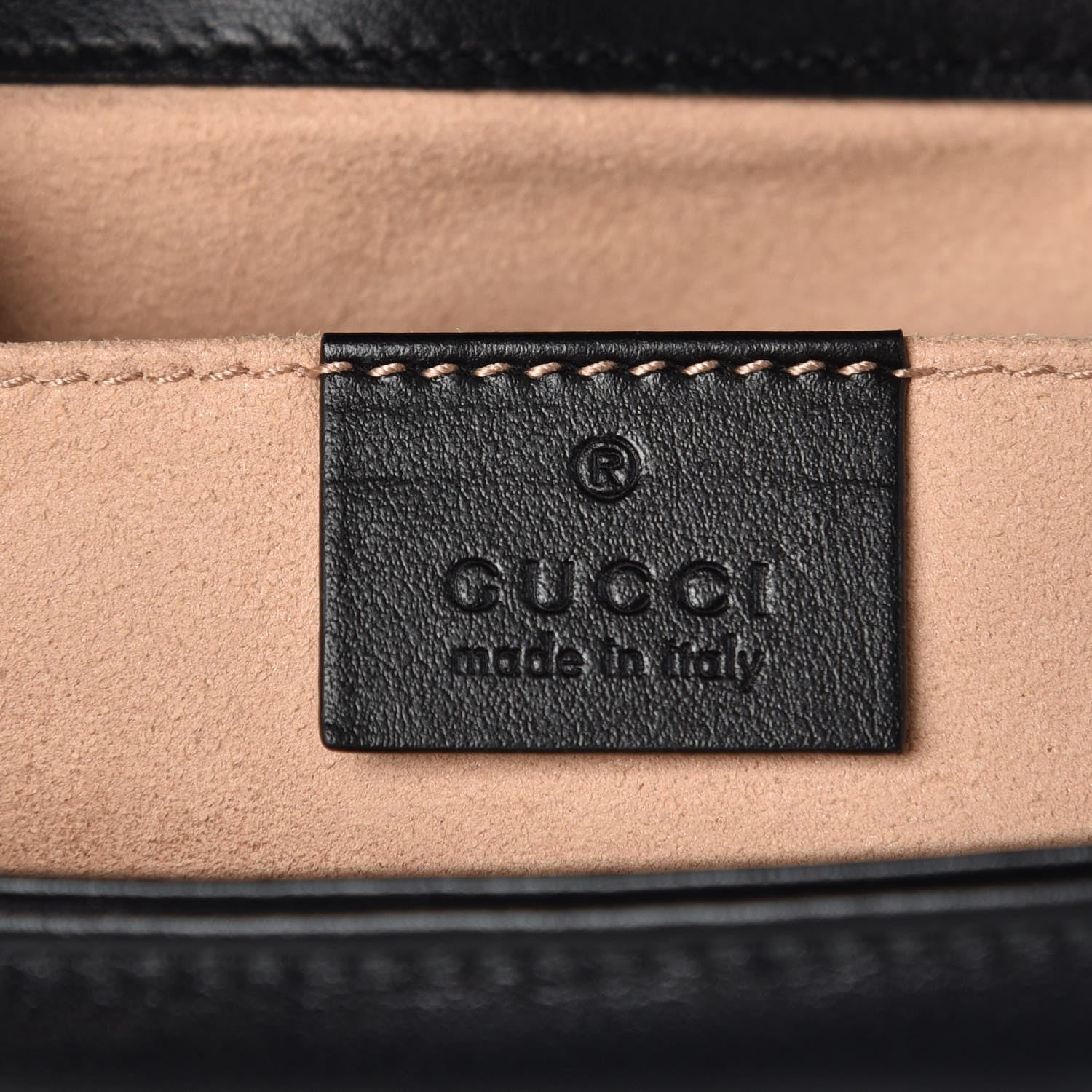 Gucci Calfskin Matelasse Mini GG Marmont Shoulder Bag Black 8 of 8