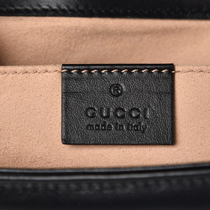Gucci Calfskin Matelasse Mini GG Marmont Shoulder Bag Black 8 of 8