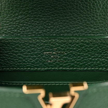 Louis Vuitton Taurillon Ayers Mini Capucines Emeraude 6 of 9