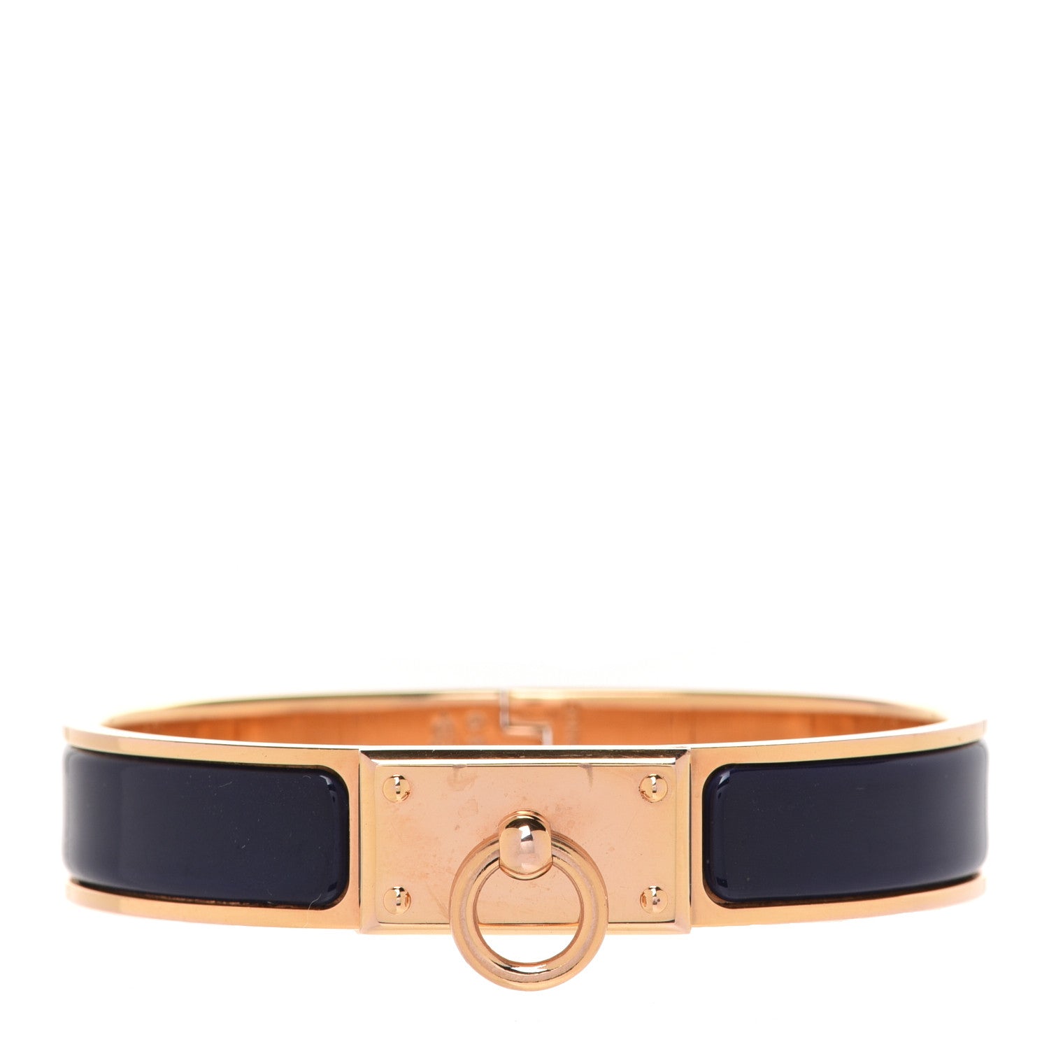 Hermes Enamel Clic Anneau Bracelet PM Bleu Indigo 1 of 6