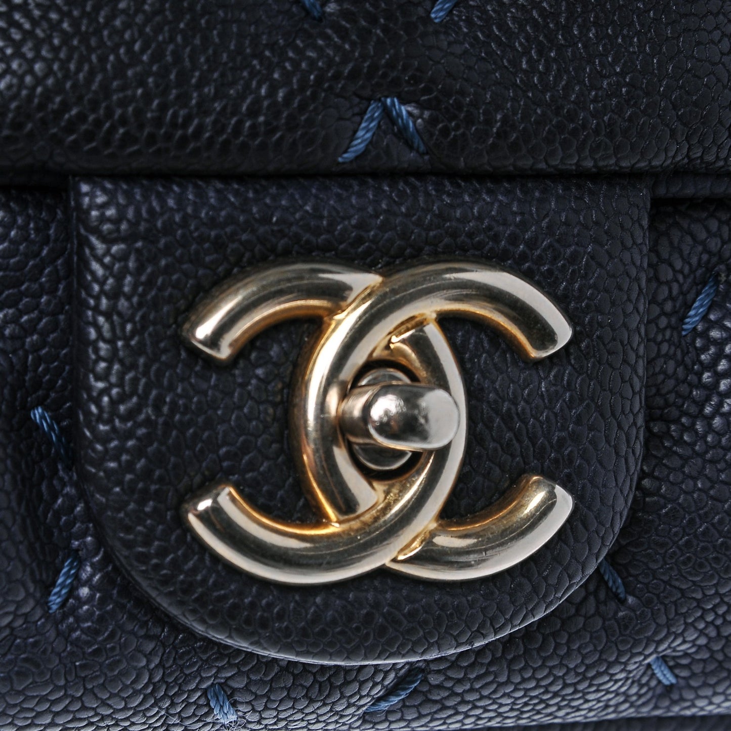 Caviar Wild Stitch Flap Navy
