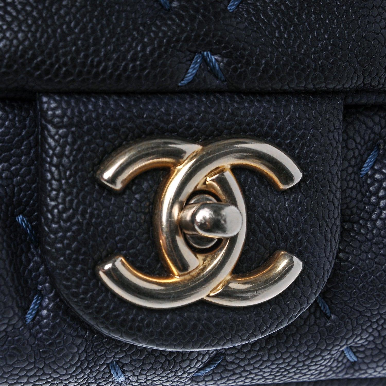 Chanel Caviar Wild Stitch Flap Navy 10 of 10