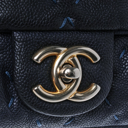 Chanel Caviar Wild Stitch Flap Navy 10 of 10