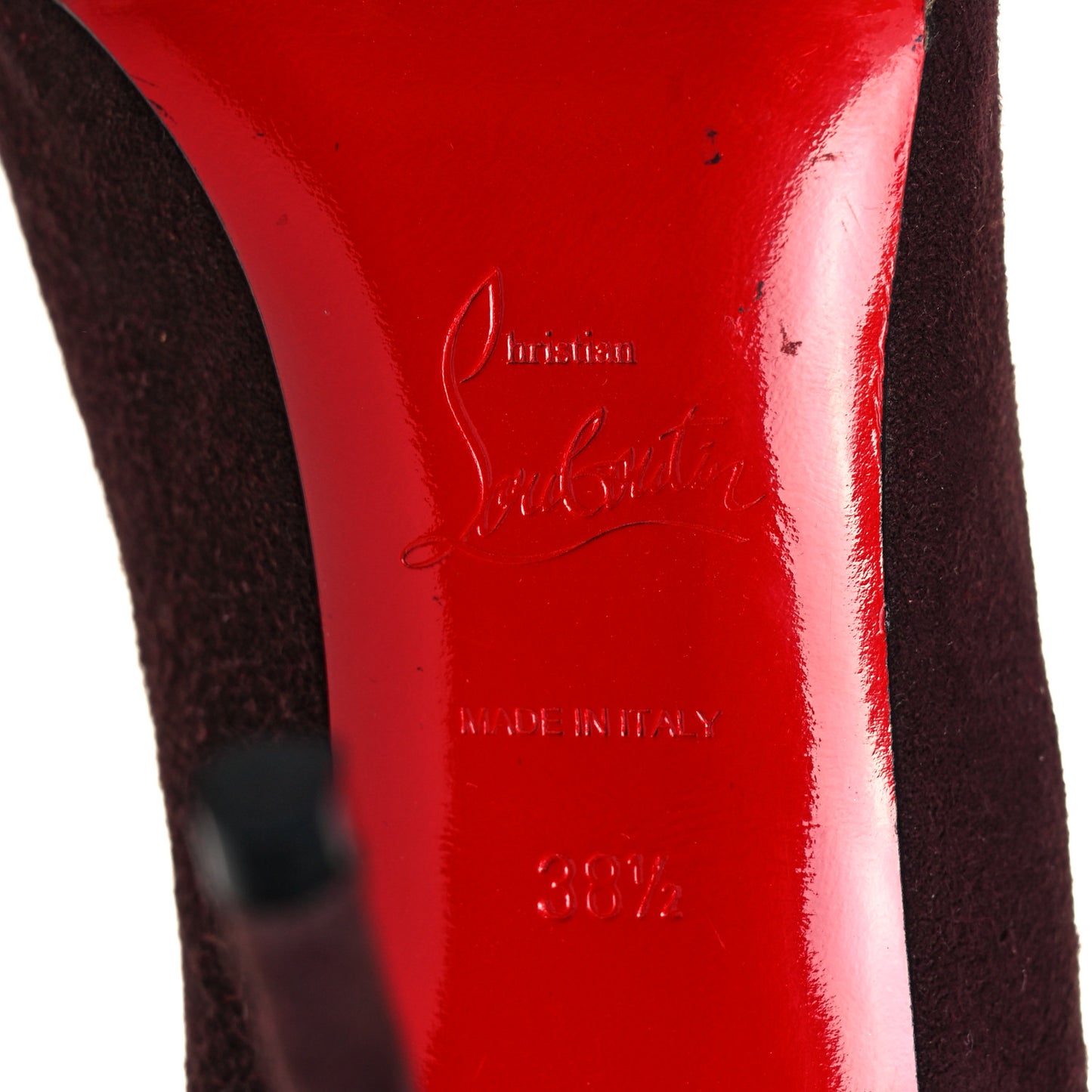 Suede Pigalle Follies 100 Pumps 38.5 Cramoisi