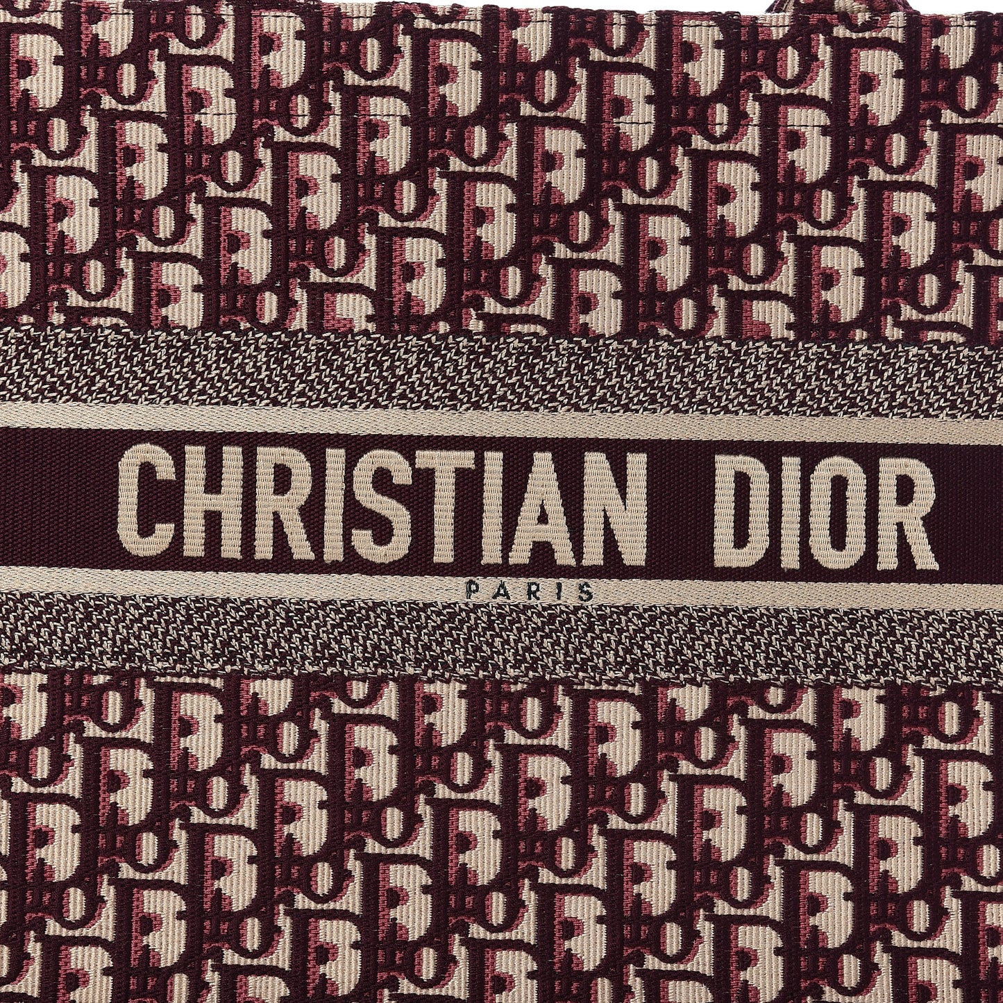 Oblique Medium Book Tote Burgundy Multicolor