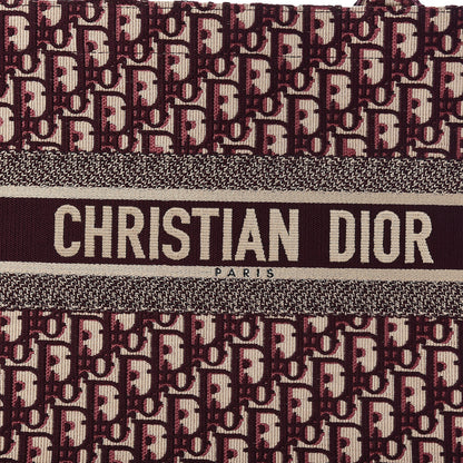 Christian Dior Oblique Medium Book Tote Burgundy Multicolor 8 of 10