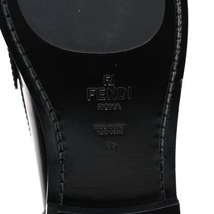 Fendi Vitello Logo Loafers 39 Black 8 of 11