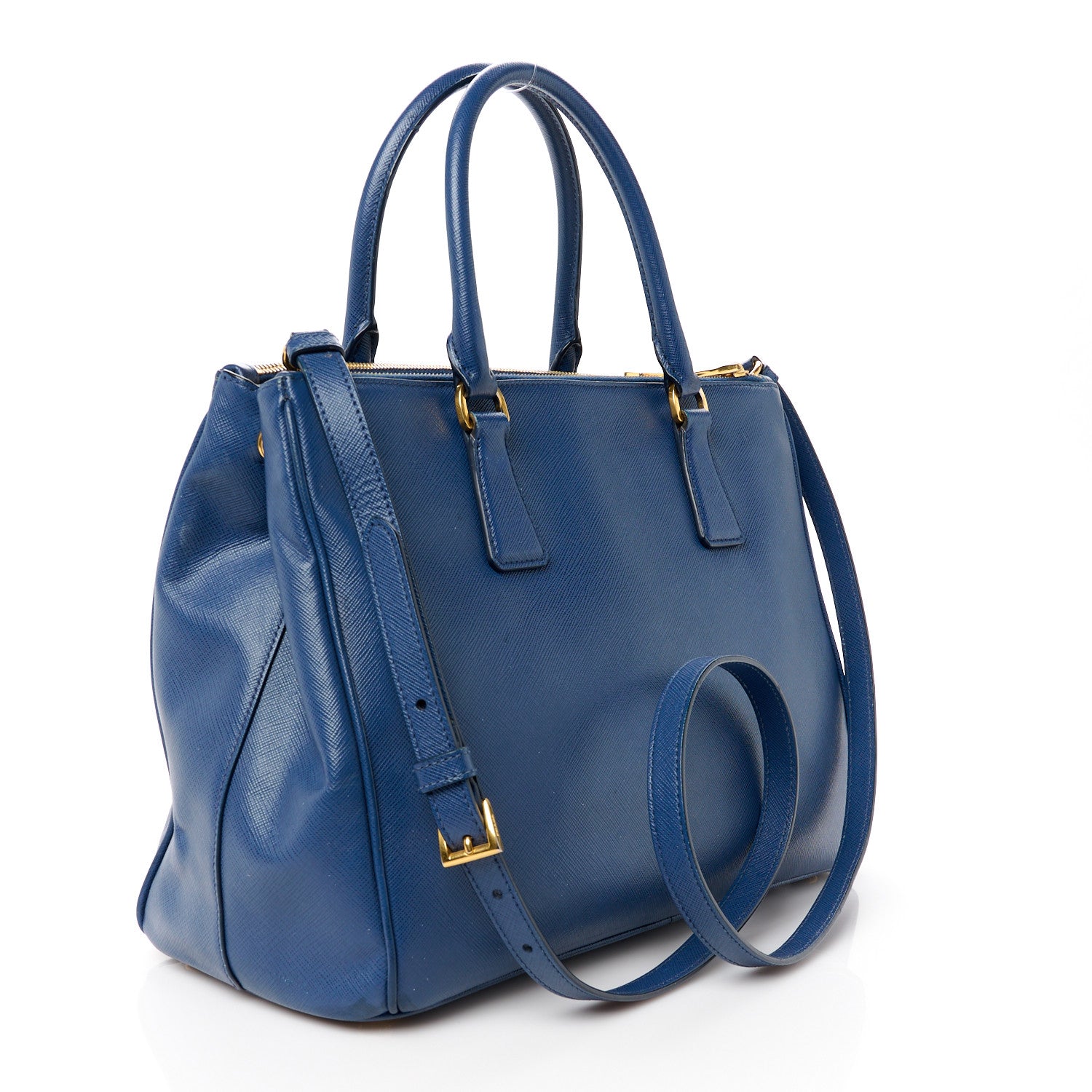 Prada Saffiano Medium Galleria Double Zip Tote Bluette 2 of 11