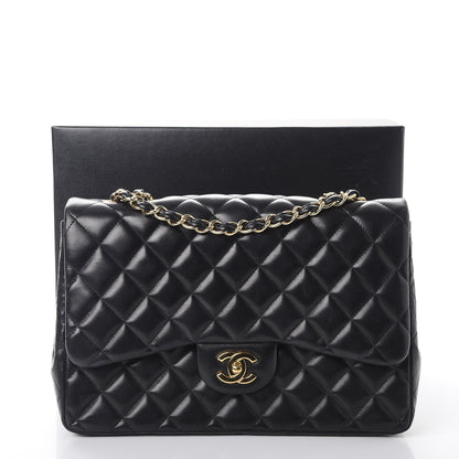 Chanel Lambskin Quilted Jumbo Single Flap Black 9 of 9