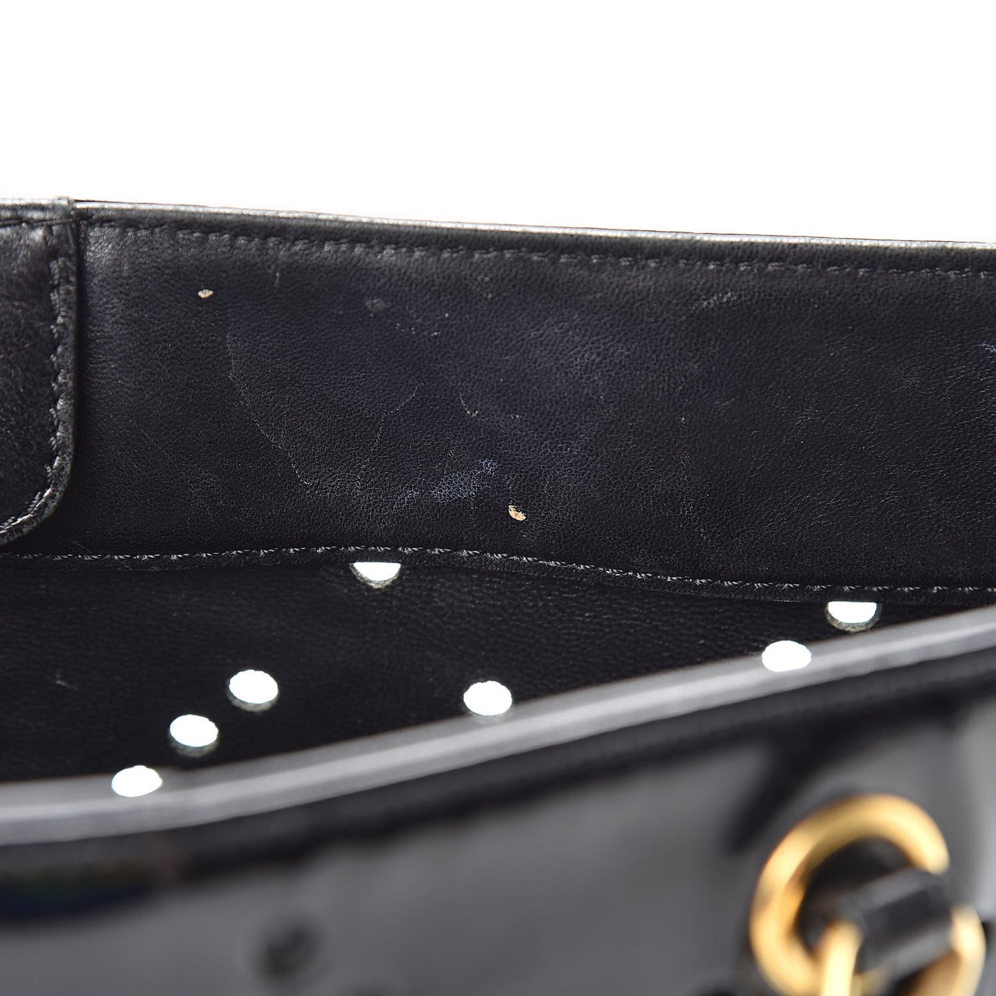 Patent Perforated CC Shopping Tote Black