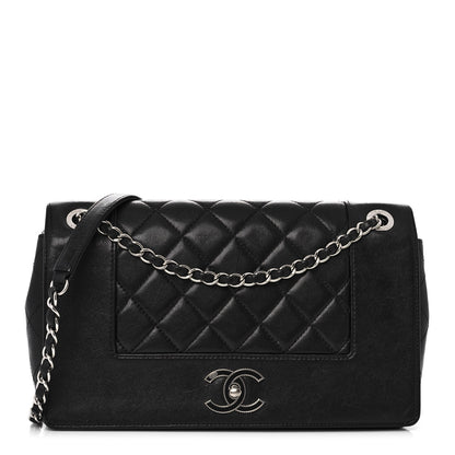 Chanel Sheepskin Quilted Vintage Mademoiselle Flap Black 1 of 12