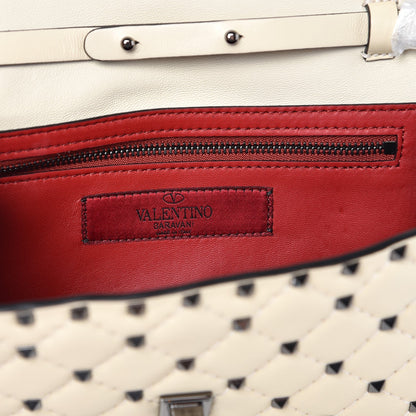 Valentino Garavani Lambskin Rockstud Spike Wallet on Chain White 6 of 6