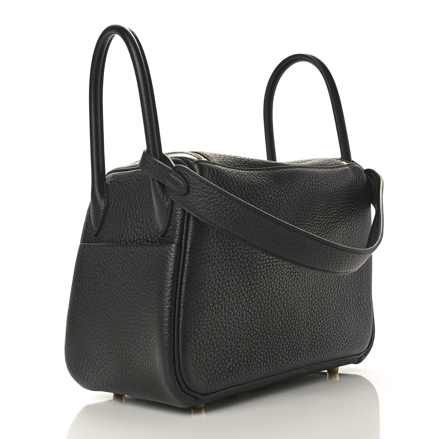 Hermes Taurillon Clemence Lindy 26 Black 3 of 12