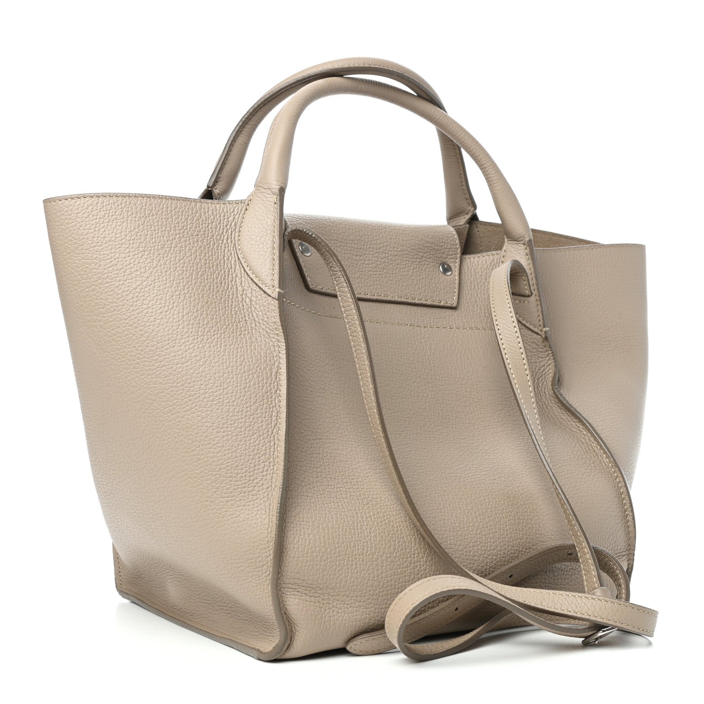 Supple Grained Calfskin Small Big Bag Light Taupe