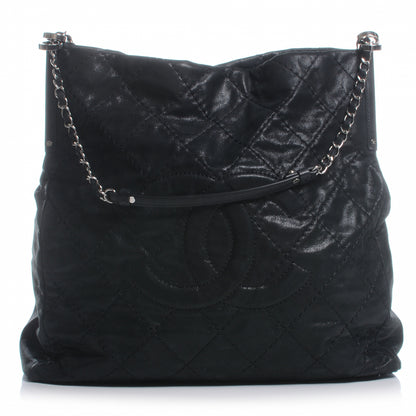 Chanel Iridescent Calfskin Large Sea Hit North South Tote Black 1 of 8