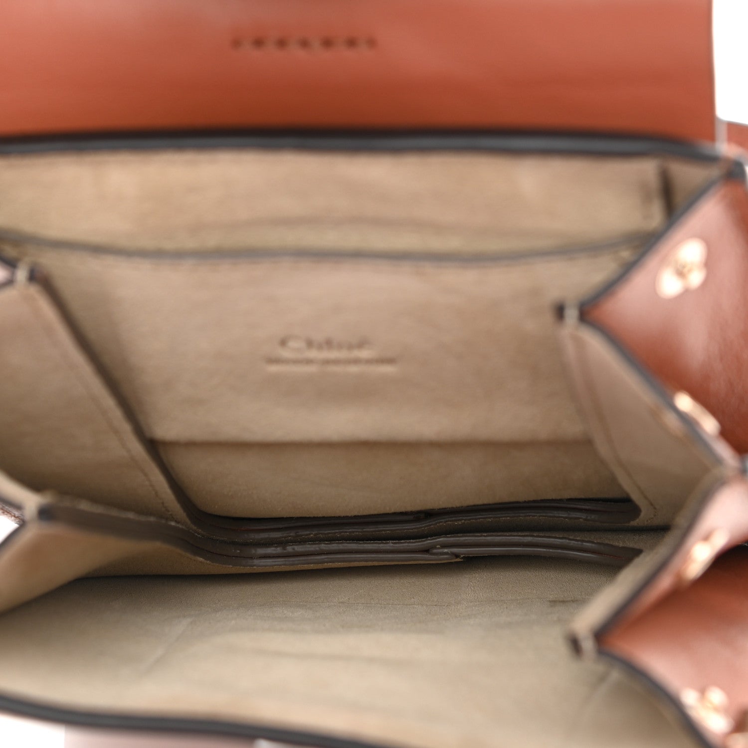 Chloe Suede Calfskin Mini Faye Bracelet Bag Tobacco 5 of 11