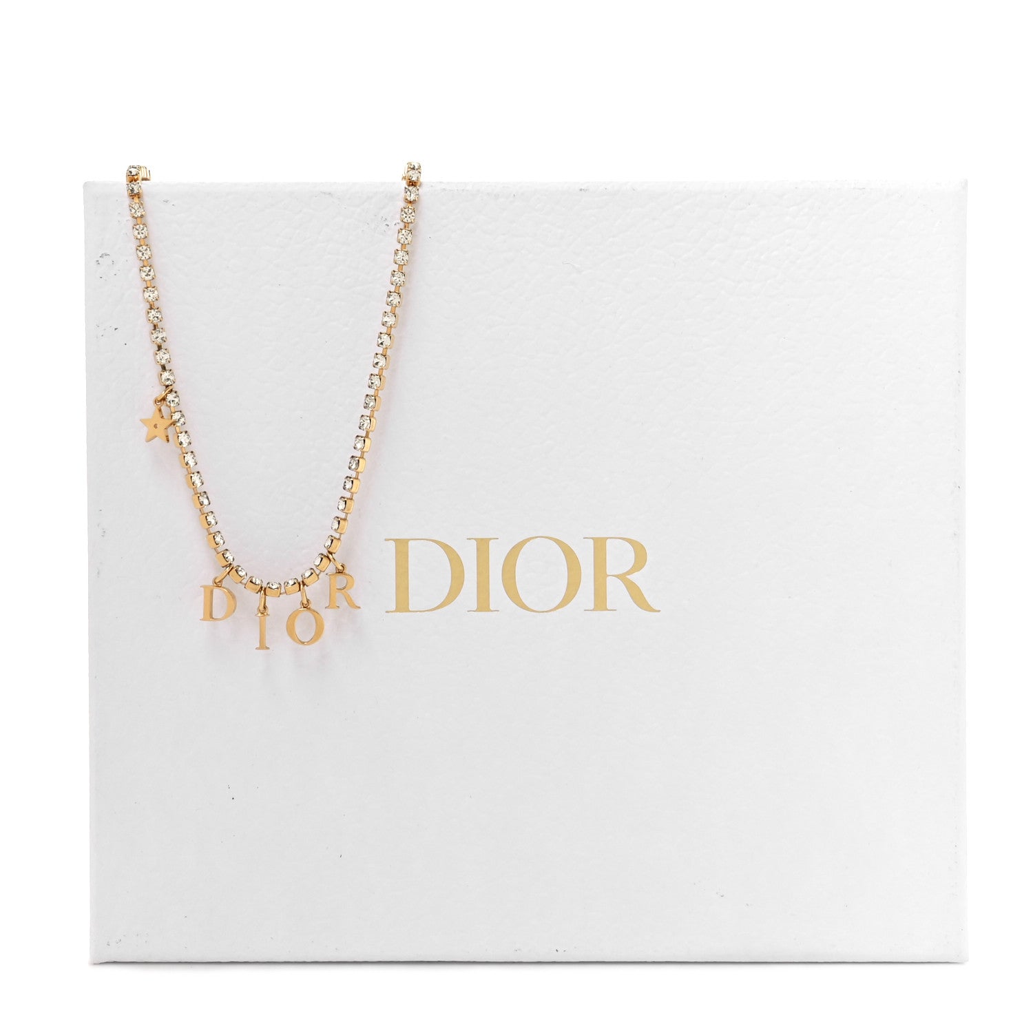 Christian Dior Metal Crystal Dio(r)evolution Necklace Gold 5 of 5