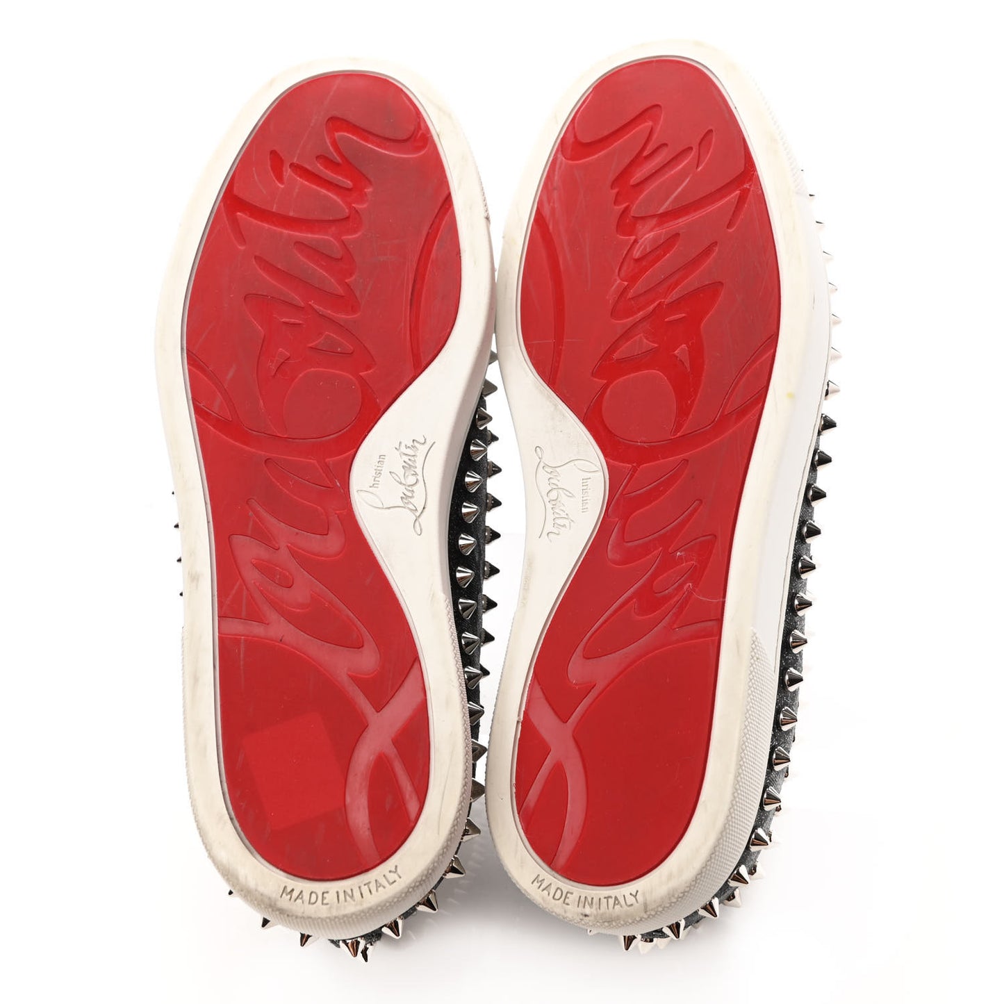 Glitter Spikes Womens Roller Boat Flat 38.5 Black