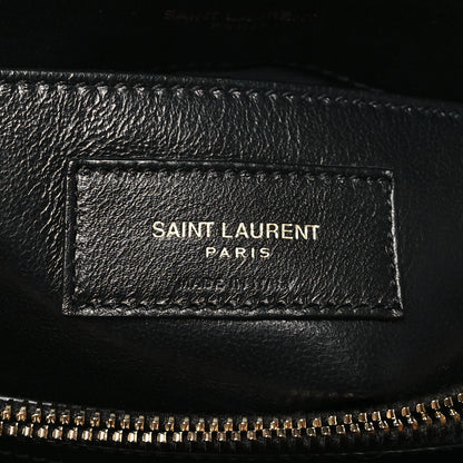 Saint Laurent Suede Calfskin Y Quilted Monogram Small Loulou Chain Satchel Black 6 of 10