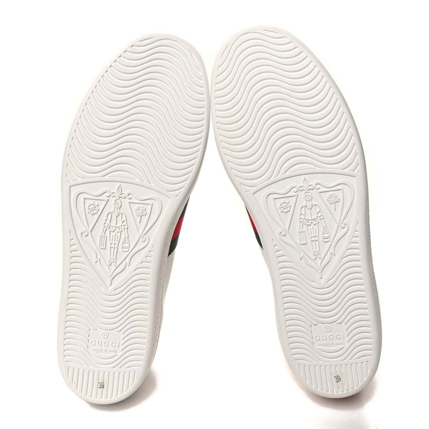 Calfskin Ayers Bee Embroidered Womens Ace Sneakers 39 White Green