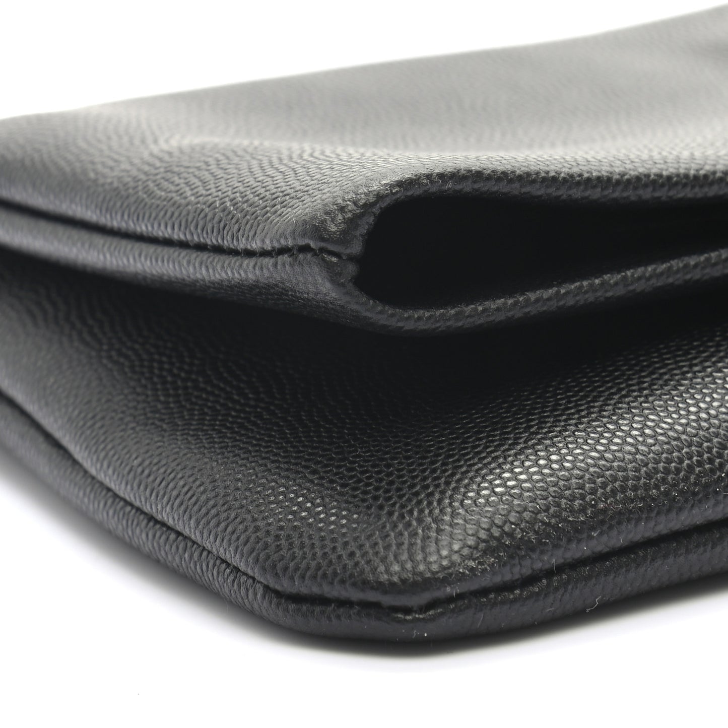 Grain De Poudre West Hollywood Monogram Fold Over Clutch Black