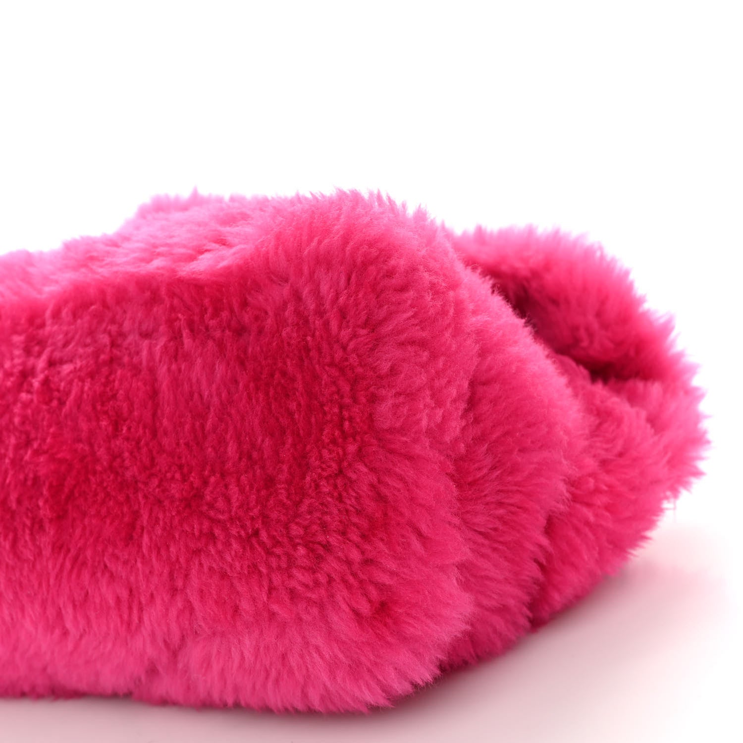 Saint Laurent Merino Shearling Lambskin Quilted Small Loulou Puffer Monogram Chain Satchel Fuchsia 9 of 9