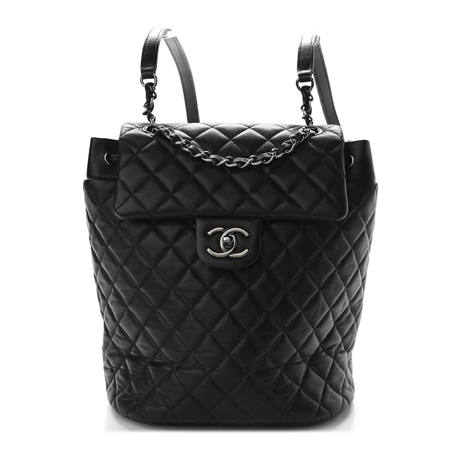 Chanel Calfskin Quilted Small Urban Spirit Backpack Black 1 of 9
