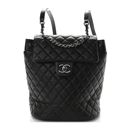 Chanel Calfskin Quilted Small Urban Spirit Backpack Black 1 of 9