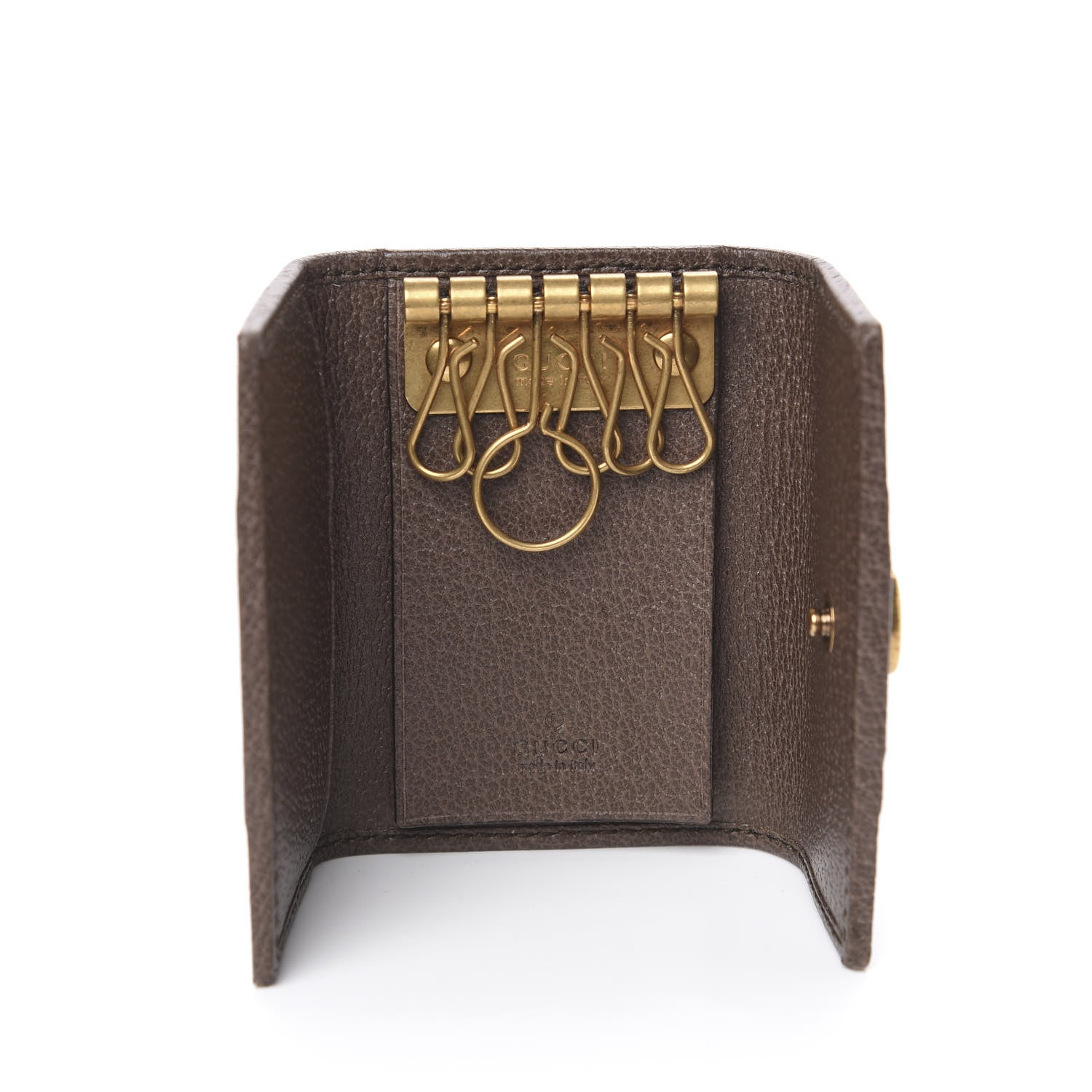 Gucci GG Supreme Monogram Web Ophidia 6 Key Holder Case Beige New Acero 4 of 7